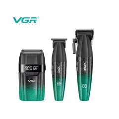 VOYAGER - Combo Profesional Clipper Trimmer Shaver VGR-640 S3 Barberia