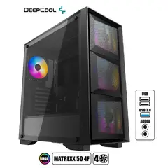 DEEPCOOL - Case MATREXX 50 MALLA 4FS Panel De Vidrio, 4 Fans, Led Rgb