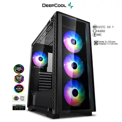DEEPCOOL - Case MATREXX50 4F ARGB E-ATX Doble Vidrio Templado
