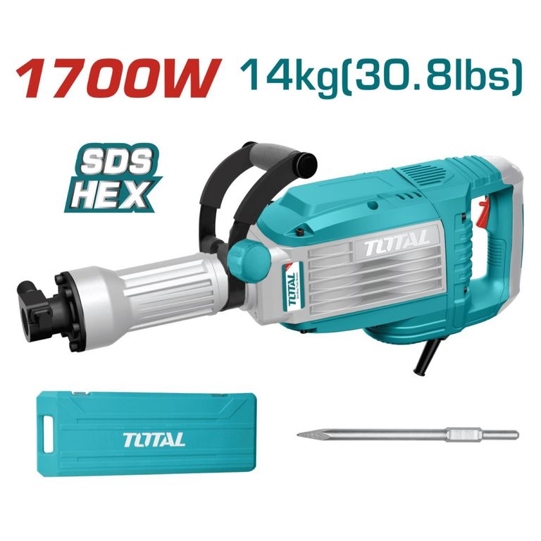 Martillo Demoledor De 1700 Watts Total Sds Hex 50 Joules - TH217068