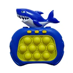 GENERICO - POP IT ELECTRONICO TIBURON AZUL CON LUCES Y SONIDO