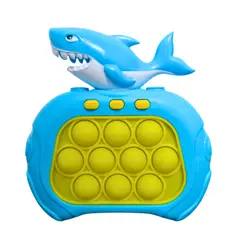 GENERICO - POP IT ELECTRONICO TIBURON CELESTE CON LUCES Y SONIDO
