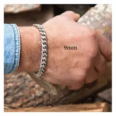 OEM - Pulsera Hombre Eslabon Grueso Acero Inoxidable x LIQUIDACION