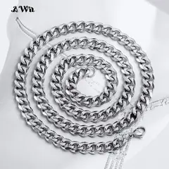 GENERICO - Collar Cadena de Eslabones Cubanos Acero Inoxidable