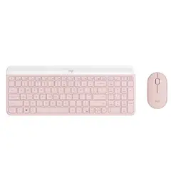 LOGITECH - Kit De Teclado y Mouse MK470 - Rosa