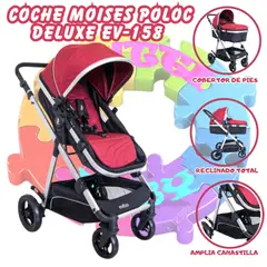 EVEZO - COCHE DEPORTIVO MOISES POLOC DELUXE EV158-ROJO