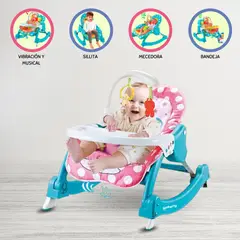 CUZKA - Silla Mecedora Musical 3 en 1 »ROCKING» Pink
