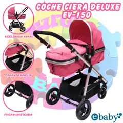 EBABY - COCHE MOISES DE LUJO-CIERA DELUXE-EDICION LIMITADA ROSADO