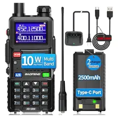 SEISA - Transmisor UHF Walkie Talkie portatil UV-5RH Inalambrico con Pantalla