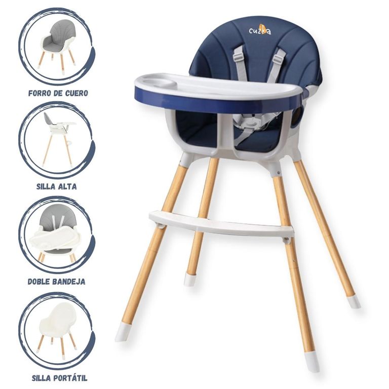 Silla De Comer 2 en 1 Para Bebés «LUNCH» Blue
