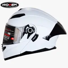 GENERICO - CASCO HOKEN FF-916 BLANCO CON visor transparente ¨ORIGINAL®¨