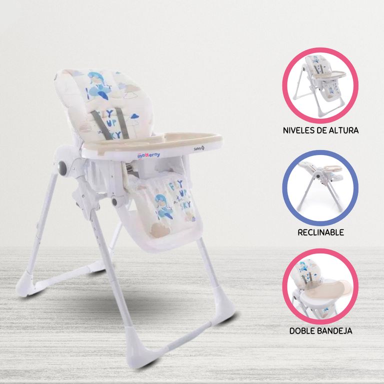 Silla de Comer Graduable para Bebé »FEED» Blue