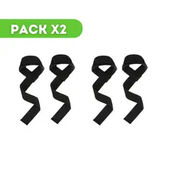 GENERICO - PACK X2 STRAPS PARA LEVANTAMIENTO DE PESAS MUÑEQUERAS
