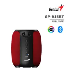 GENIUS - Parlante Bluetooth SP-915BT 5W 6h MIC AI COPILOT RGB BLACK RED