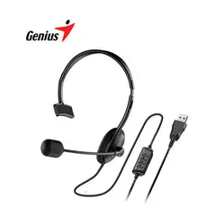 GENIUS - Audífono con micrófono HS-100U MONO USB BLACK