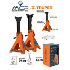 TRUPER - Caballete Para Auto 3 Toneladas 2 Piezas