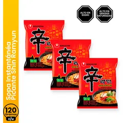 GENERICO - Sopa Instantánéa Picante Shin Ramyun 120gr 3 und
