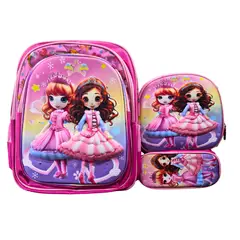 GENERICO - MOCHILA 3 EN 1 ESCOLAR AMIGAS PARA NIÑOS CON LUCES