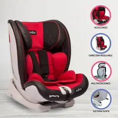 EVEZO - Silla Para Auto con Isofix para Bebes »SEFOR» Red