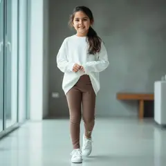 GENERICO - Leggings Afranelada Cocoa Niña Algodón Angela Kids