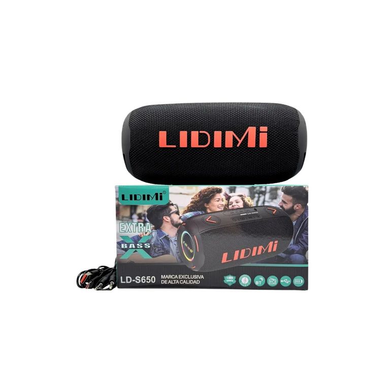 Parlante Portátil LD-S650 BT Radio FM Luces RGB