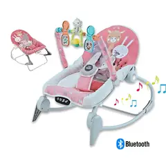 GENERICO - Silla Mecedora Musical con Vibración y Bluetooth - Rosada