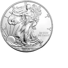 GENERICO - Royal Moneda Americana Aguila Coleccionable de color plata