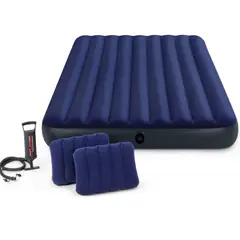 INTEX - Colchón Inflable Camping Queen con Almohada-Inflador