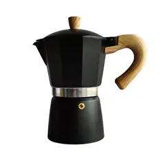 CORBETTA - Cafetera Moka Italiana Negro Mate 6 Tazas - Vintage