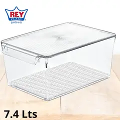 REY PLAST - Smart Box 7.4 Litros con Tapa Y Rejilla - Pc-