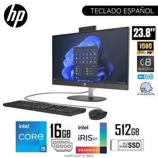 HP - Aio Proone 240 G10 Intel Corei5-1334U 16GB RAM 512GB SSD 23.8" Pulg.FHD-Negro