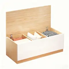 ANYHOGAR - Organizador De Ropa De Madera Estante Dormitorio Bajo ventanal