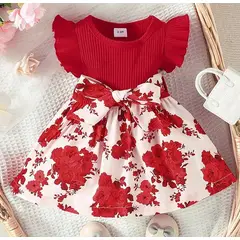 GENERICO - Vestido con estampado floral para niña