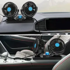 GENERICO - Ventilador eléctrico para carro aspa rotable de 2 velocidades