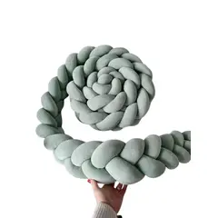 GENERICO - Protector de cuna 4 metros Tela aterciopelada Antialérgica