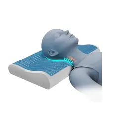 COOL - Almohada Ortopédica Cervical con Gel Latex funda indeformable