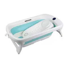 CARESTINO - Bañera Plegable con Soporte Amalfi 50L Aguamarina