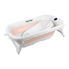 CARESTINO - Bañera Plegable con Soporte Amalfi 50L Rosa
