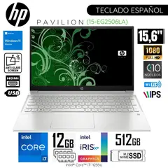 HP - Laptop Pavilion 15-EG2506LA Intel Core i7-1255U 12GB RAM 512GB SSD 15.6" FHD Plateado
