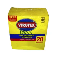 VIRUTEX - Paño Absorbente Tradicional x 20 Und