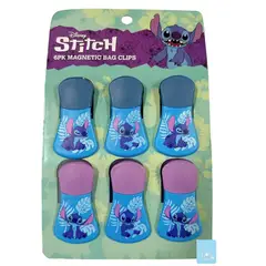 DISNEY - Clips de cocina Magnetico para sellado de Bolsas Stitch colores