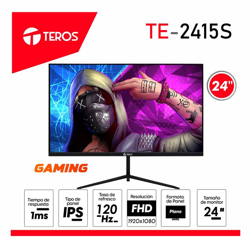 Monitor 24" TE-2415S 23.8 IPS 120HZ 1MS HDMI PARLANTE FUL HD