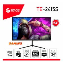 TEROS - Monitor 24" TE-2415S 23.8 IPS 120HZ 1MS HDMI PARLANTE FUL HD