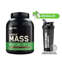 OPTIMUN NUTRITION - PROTEÍNA SERIOUS MASS CHOCOLATE 6 LB + SHAKER