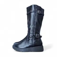 GENERICO - Bota Tres Cuartos Vio Acolchada Interior 1299 5C-65 Color Negro