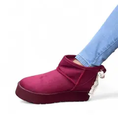 GENERICO - Botin Mujer Vegetha Peluche Interno 1299 5C-55 Color Vino