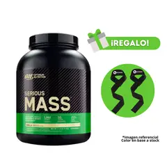 OPTIMUN NUTRITION - PROTEÍNA SERIOUS MASS VAINILLA 6 LB + STRAPS