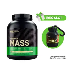 OPTIMUN NUTRITION - PROTEÍNA SERIOUS MASS VAINILLA 6 LB + PORTAPROTEINA