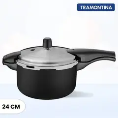 TRAMONTINA - Olla a Presión Vancouver Negro 24 Cm