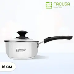 FACUSA - Cacerola Clásica 16 Cm - Tapa de Vidrio